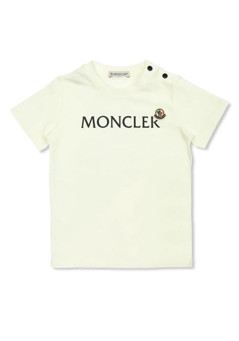 T-Shirt Bianca Con Logo MONCLER ENFANT | 951-8C00007 8790N034